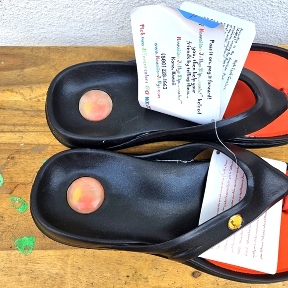 Hawaiian Jellys Ultra Comfort Kilauea Volcano Unisex  Sandals Men's 10 - Picture 12 of 15